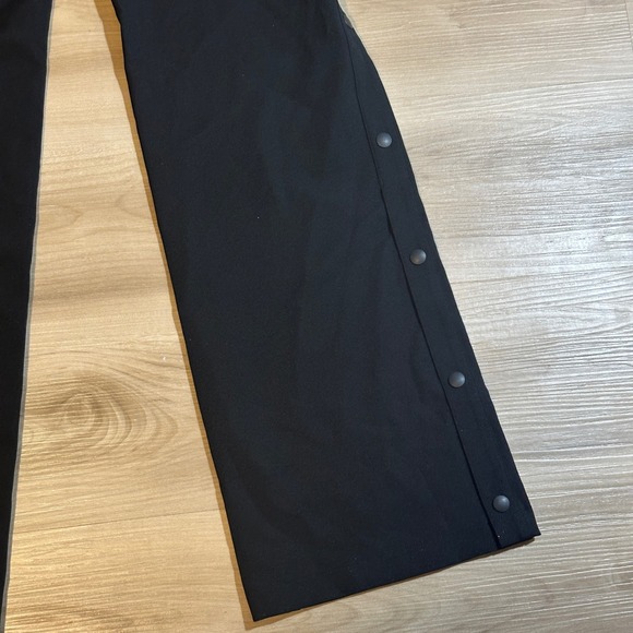 Buffbunny Snap Side Pant Onyx Black Small Highrise Flare Track Pants - Picture 7 of 13